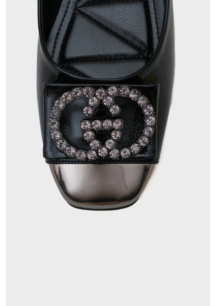 Adel Küt Burunlu Taşlı Tokalı Kadın Babet