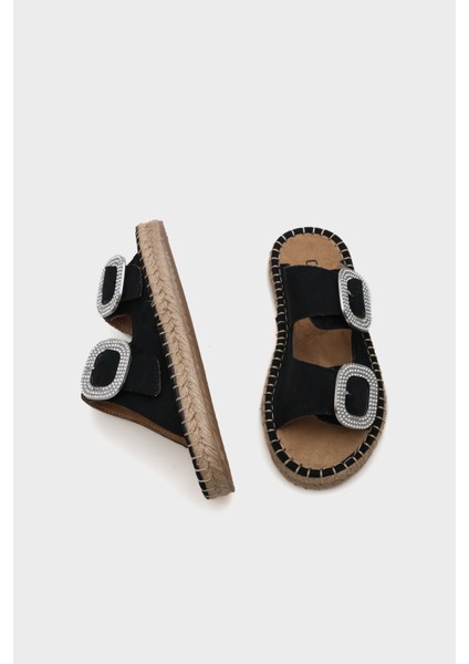 Britney Taşlı Kadın Espadril Terlik
