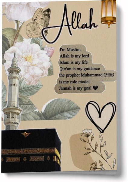 Kolaj Serisi 8 - Hedefimiz Cennet Mini Defter