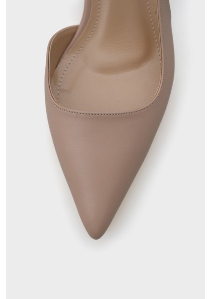 Perla Orta Topuklu Bilekten Bantlı Sivri Burunlu Kadın Ayakkabı