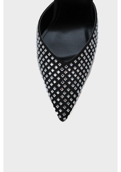 Raine Topuklu Sivri Burunlu Taşlı Bilekten Bantlı Şık Kadın Ayakkabı