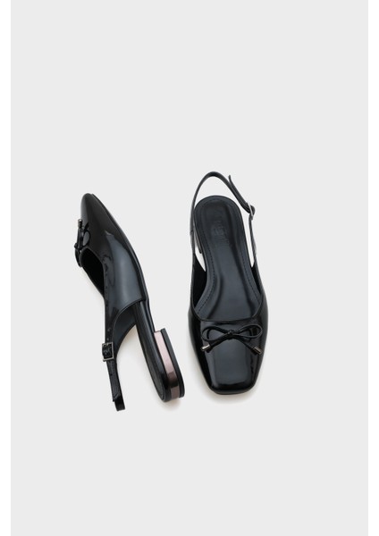 Angela Metal Topuklu Arkası Açık Kadın Babet