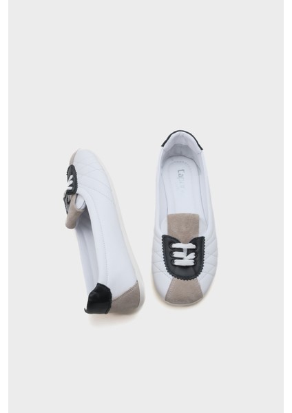 Flora Bağcıklı Deri Kadın Spor Ayakkabı Sneaker