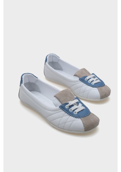 Flora Bağcıklı Deri Kadın Spor Ayakkabı Sneaker