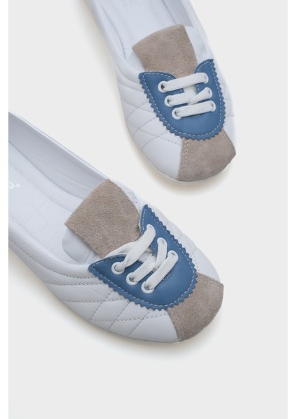 Flora Bağcıklı Deri Kadın Spor Ayakkabı Sneaker