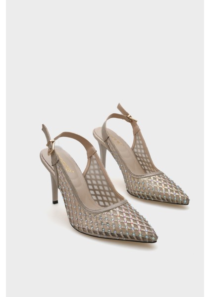 Taşlı Fileli Stiletto