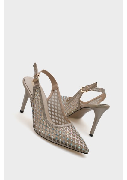 Taşlı Fileli Stiletto