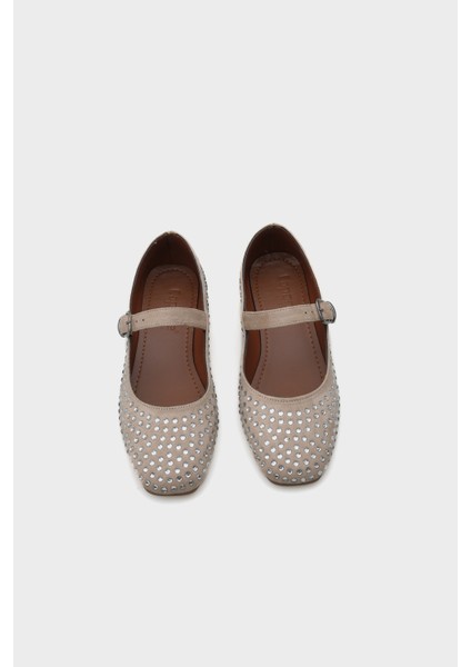 Kadın Tokalı Taşlı Mary Jane Babet