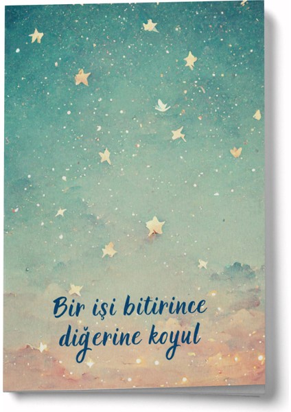 Bir Işi Bitirince Diğerine Koyul Yıldız Mini Defter