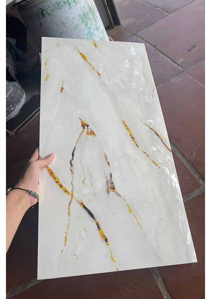 10 Adet 30X60 cm Beyaz Bej Gold Mermer Desenl Kendinden Yapışkanlı Mutfak Banyo Kaplama Pvc PANEL-M107 modelleri