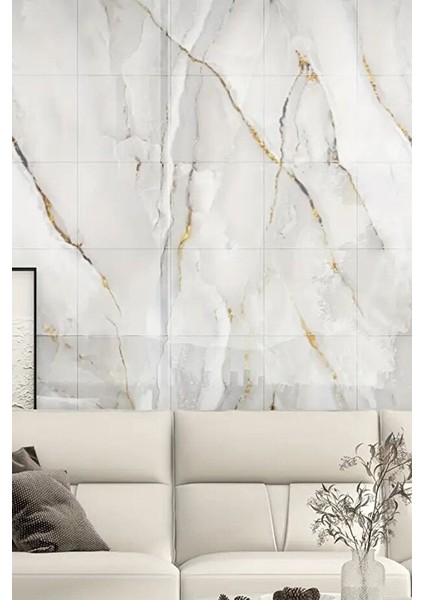 10 Adet 30X60 cm Beyaz Bej Gold Mermer Desenl Kendinden Yapışkanlı Mutfak Banyo Kaplama Pvc PANEL-M107 fırsatları