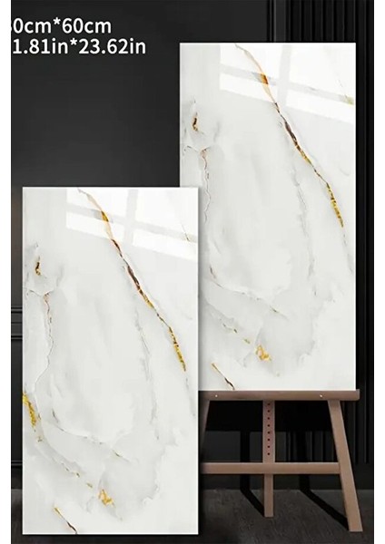 10 Adet 30X60 cm Beyaz Bej Gold Mermer Desenl Kendinden Yapışkanlı Mutfak Banyo Kaplama Pvc PANEL-M107 indirimleri