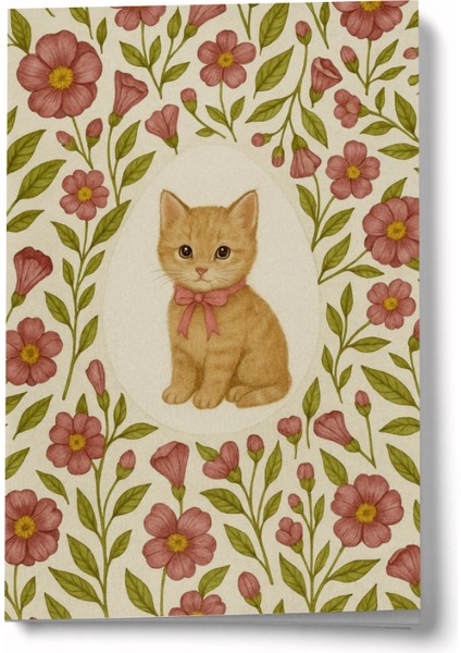 Çiçekli Pati Mini Defter