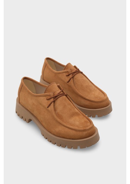 Trak Tabanlı Süet Kadın Loafer Ayakkabı