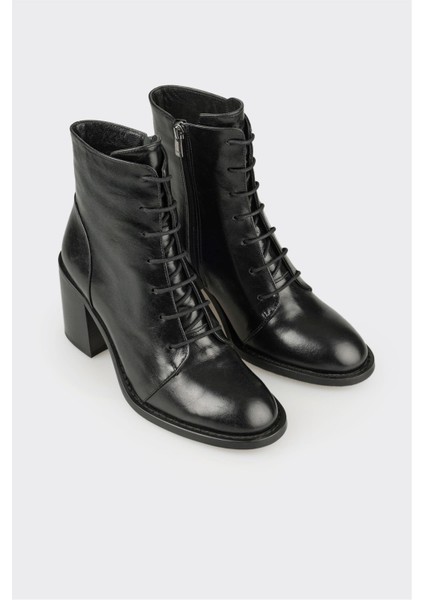 Siyah Deri Kadın Klasik Bot fiyatları