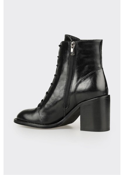 Siyah Deri Kadın Klasik Bot modelleri