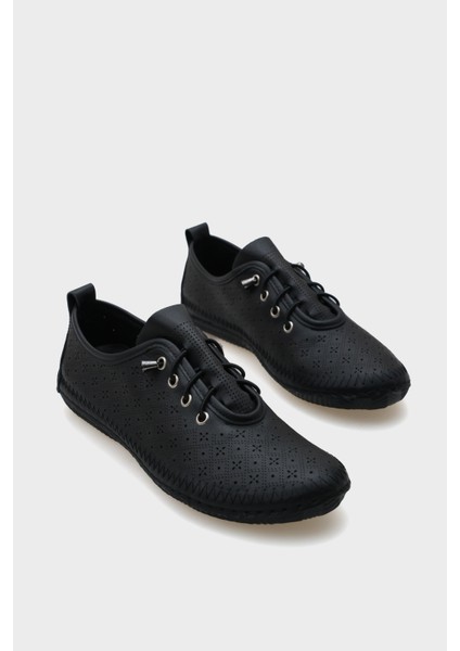 Gwen Saraçlı Lazerli Deri Kadın Ayakkabı