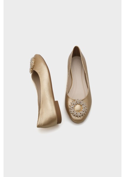 Bianca Taşlı Yuvarlak Tokalı Kadın Babet