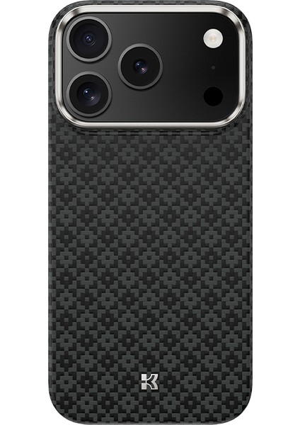 iPhone 17 Pro Uyumlu Kılıfm-Safe Şarj Özellikli Benks Armorair Armorgrid Serisi Kevlar Kapak Siyah