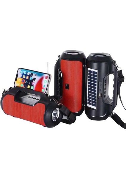 Z10 Fm Radyo USB & Tf & Aux Girişi LED Işık Solar Güneş Enerji Bluetooth Hoparlör