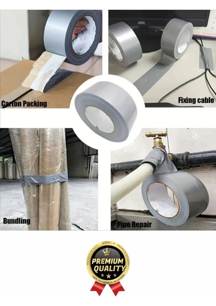 3 Adet Ekstra Güçlü Dayanıklı Su Geçirmez Sızdırmaz Yalıtım Izolasyon Beyaz Tamir Bandı 10 mt 48 mm