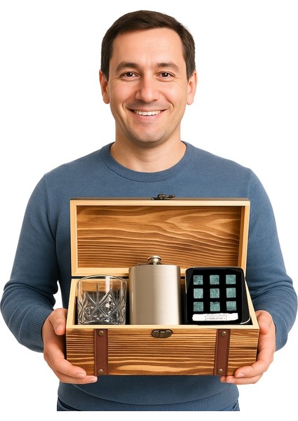 Paris Viski Bardağı 9 Adet Viski Taşı 8 Oz Cep Matarası Sandıklı Set fiyatları