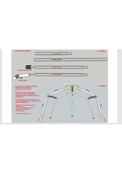 2+0 Double Kamp Orman Şantiye Depo Çadırı 6 Kişilik modelleri