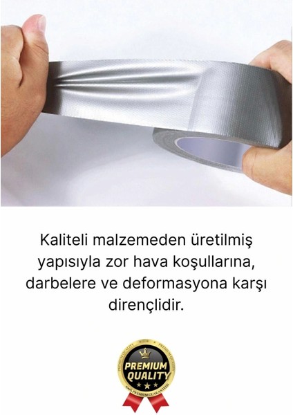 5 Adet Ekstra Güçlü Dayanıklı Su Geçirmez Sızdırmaz Yalıtım Izolasyon Gri Tamir Bandı 10 mt 48 mm modelleri