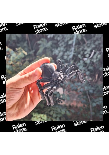 Oynar Eklem Kara Örümcek Figür-Oyuncak | 11CM | Siyah ( Yüksek Kalite 3D Baskı Pla )