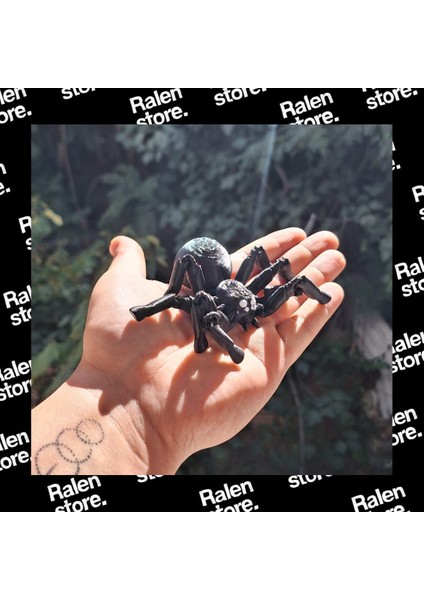 Oynar Eklem Kara Örümcek Figür-Oyuncak | 11CM | Siyah ( Yüksek Kalite 3D Baskı Pla )