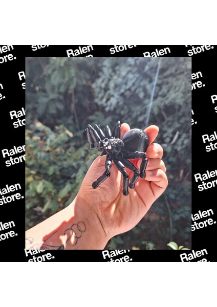 Oynar Eklem Kara Örümcek Figür-Oyuncak | 11CM | Siyah ( Yüksek Kalite 3D Baskı Pla )
