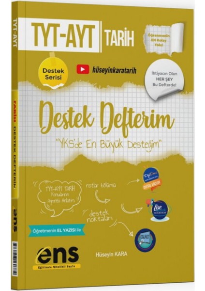 Ens Destek Tyt Ayt Tarih Destek Defterim Konu Anlatımlı modelleri