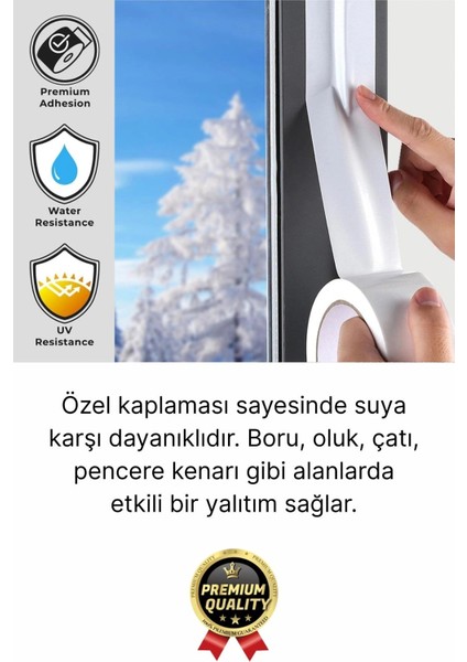 5 Adet Ekstra Güçlü Dayanıklı Su Geçirmez Sızdırmaz Yalıtım Izolasyon Beyaz Tamir Bandı 10 mt 48 mm fiyatları