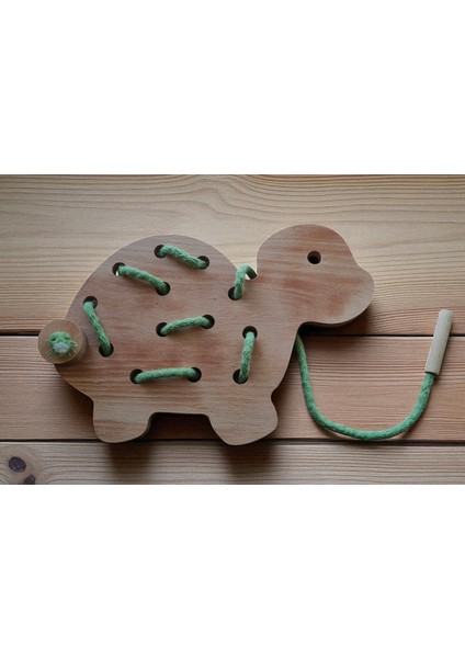 Ip Geçirme Kaplumbağa Montessori-Waldorf Oyunu fırsatları