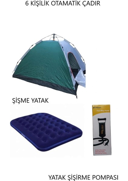 Zeycamping 6 Kişilik Otamatik Çadır Kamp Orman Dağcı Balık ve Kara Avı Çadırları