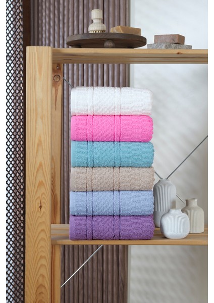 50X90 Berru 6'lı El & Yüz Havlu Seti Pamuklu, %100 Cotton