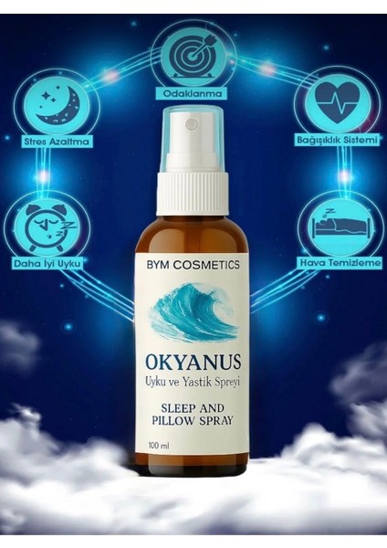 Bym Cosmetics Okyanus Kokulu Uyku ve Yastık Spreyi 100 ml – Derin Uyku Için Aromaterapi fiyatları