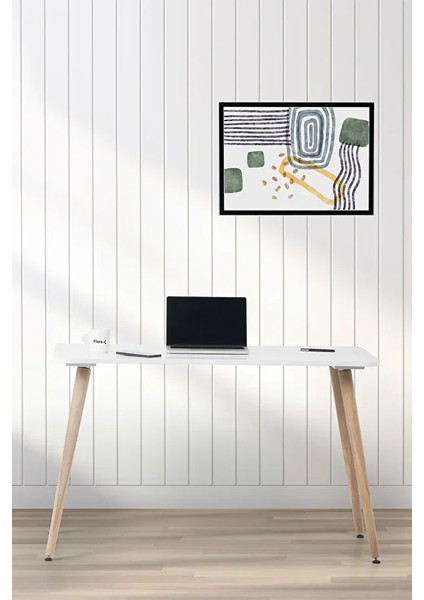 Bilgisayar Masası Flora Max Çalışma | Öğrenci | Bilgisayar Masası | Meşe Beyaz