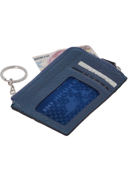Mavi Hakiki Deri Unisex Kredi Kartlık - S1KK00000265-T0M