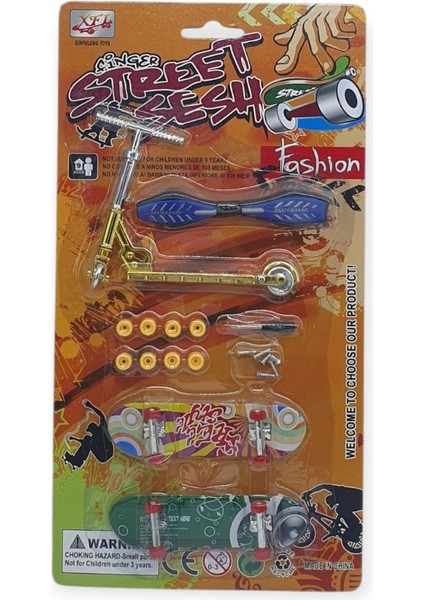 Parmak Kaykay - Skate Board - Paten ve Scooter Oyun Seti - 012-13 - Mavi
