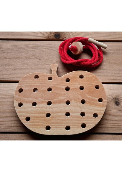 Ip Geçirme Elma Montessori-Waldorf Oyunu indirimleri
