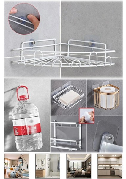 Yapışkanlı Çivi Askılık Şeffaf Güçlü Iz Bırakmaz Tablo Askısı Duvar Delmeden Zarar Vermeden