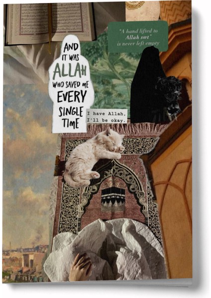 Kolaj Serisi 4 - Allah Benimle Mini Defter