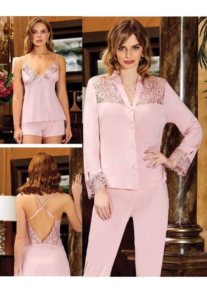 561 Penye Koton Dantelli Altılı Set Çeyiz Takım