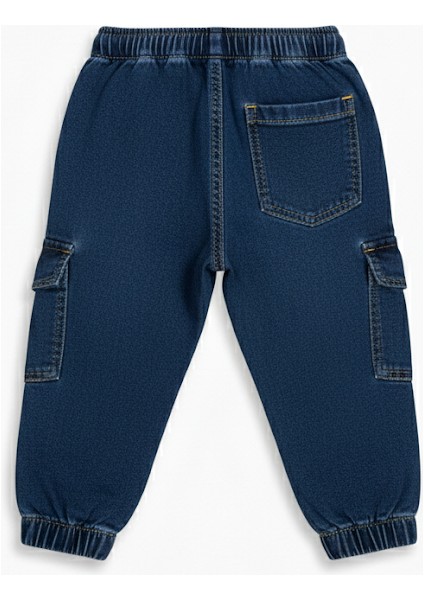 Erkek Bebek Kargo Cepli Kot Pantolon 9-36 Ay Mavi fiyatları
