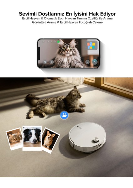Qrevo Curvx Akılı Robot Süpürge Beyaz