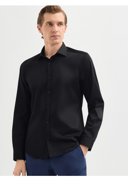 Toss Erkek Extra Slım Fıt Gömlek-Siyah modelleri