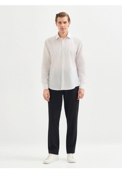 Erkek Slım Fıt Gömlek-Beyaz fiyatları