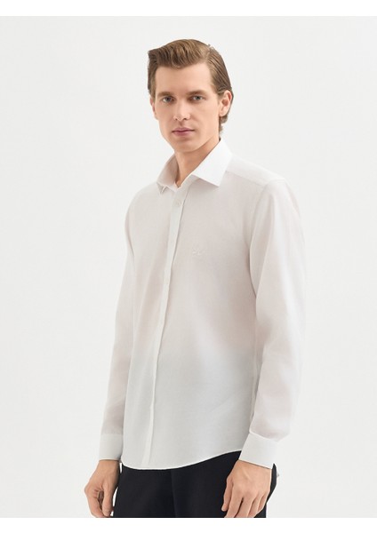 Erkek Slım Fıt Gömlek-Beyaz modelleri