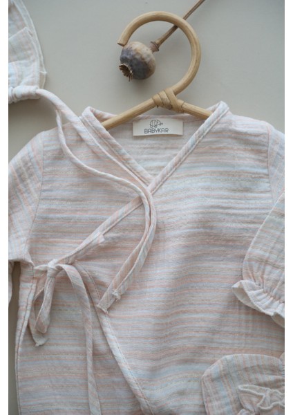 Parıltı Kruvaze Yenidoğan Hastane Seti Müslin %100 Pamuk fiyatları